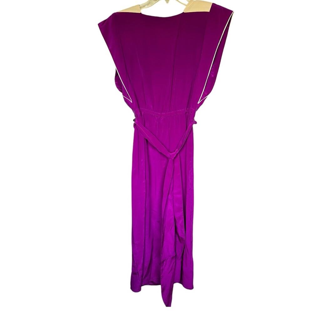 Vintage Joanie Char silk dress NEW 80s purple deadstock Sz 4 - Picture 2 of 6